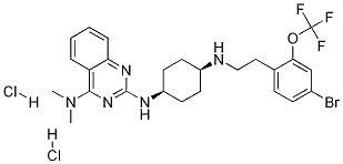 N2-[cis-4-[[2-[4-Bromo-2-(trifluoromethoxy)phenyl]ethyl]amino]cyclohexyl]-N4,N4-dimethyl-2,4-quinazolinediaminedihydrochloride CAS#: 510732-84-0