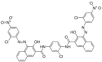 N,N'-(2-chloro-1,4-phenylene)bis[4-[(2-chloro-4-nitrophenyl)azo]-3-hydroxynaphthalene-2-carboxamide] CAS#: 58872-62-1