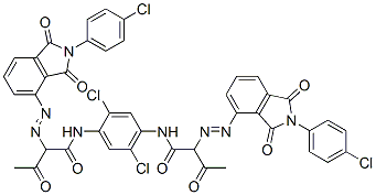 N,N'-(2,5-dichloro-1,4-phenylene)bis[2-[[2-(4-chlorophenyl)-2,3-dihydro-1,3-dioxo-1H-isoindol-4-yl]azo]-3-oxobutyramide] CAS#: 57532-29-3