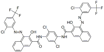 N,N'-(2,5-dichloro-1,4-phenylene)bis[4-[[2-chloro-5-(trifluoromethyl)phenyl]azo]-3-hydroxynaphthalene-2-carboxamide] CAS#: 52238-92-3