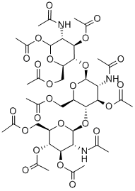 O-3,4,6-Tri-O-acetyl-2-(acetylamino)-2-deoxy-b-D-glucopyranosyl-(1-4)-O-3,6-di-O-acetyl-2-(acetylamino)-2-deoxy-b-D-glucopyranosyl-(1-4)-2-(acetylamino)-2-deoxy-1,3,6-triacetate-a-D-glucopyranose CAS#: 53942-45-3