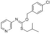 O-((4-Chlorophenyl)methyl) S-(2-methylpropyl)-3-pyridinylcarbonimidothioate CAS#: 51308-77-1