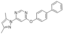 PYRIMIDINE, 4-([1,1'-BIPHENYL]-4-YLOXY)-6-(3,5-DIMETHYL-1H-PYRAZOL-1-YL)- CAS#: 413620-31-2