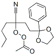 Peracetic acid 1-cyano-1-[2-(2-phenyl-1,3-dioxolan-2-yl)ethyl]pentyl ester CAS#: 58422-92-7