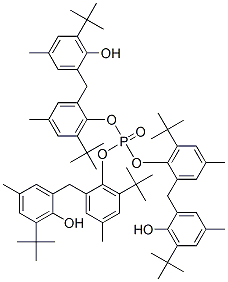 Phosphoric acid tris[2-[[2-hydroxy-3-(tert-butyl)-5-methylphenyl]methyl]-4-methyl-6-(tert-butyl)phenyl] ester CAS#: 53051-19-7