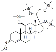 Pregn-4-en-3-one, 11,17,20,21-tetrakis[(trimethylsilyl)oxy]-, O-methyl oxime, (11beta,20R)- CAS#: 57325-92-5