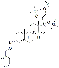 Pregn-4-en-3-one, 17,20,21-tris[(trimethylsilyl)oxy]-, O-(phenylmethyl )oxime, (20R)- CAS#: 57325-95-8