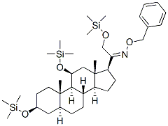 Pregnan-20-one, 3,11,21-tris[(trimethylsilyl)oxy]-, O-(phenylmethyl)ox ime, (3beta,5alpha,11beta)- CAS#: 57325-99-2