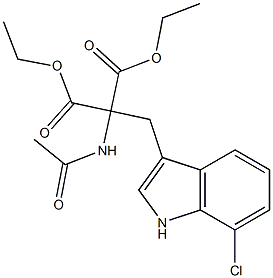 Propanedioic acid, 2-(acetylaMino)-2-[(7-chloro-1H-indol-3-yl)Methyl]-, 1,3-diethyl ester CAS#: 582319-05-9
