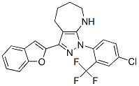 Pyrazolo[3,4-b]azepine, 3-(2-benzofuranyl)-1-[4-chloro-2-(trifluoromethyl)phenyl]-1,4,5,6,7,8-hexahydro- (9CI) CAS#: 579437-62-0