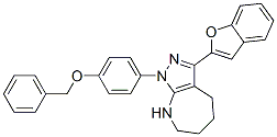 Pyrazolo[3,4-b]azepine, 3-(2-benzofuranyl)-1,4,5,6,7,8-hexahydro-1-[4-(phenylmethoxy)phenyl]- (9CI) CAS#: 583022-10-0