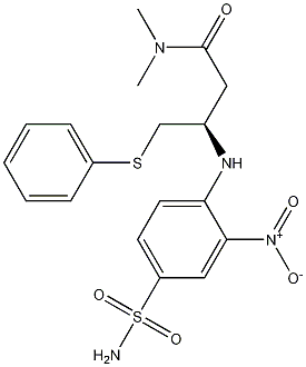 (R)-N,N-Dimethyl-3-[(2-nitro-4-sulfamoylphenyl)amino]-4-phenylsulfanylbutanamide CAS#: 406233-34-9