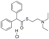 S-[2-(diethylamino)ethyl] alpha-phenylbenzeneethanethioate hydrochloride CAS#: 548-68-5