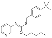 S-((4-(1,1-Dimethylethyl)phenyl)methyl) O-pentyl-3-pyridinylcarbonimidothioate CAS#: 51308-67-9