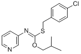 S-((4-Chlorophenyl)methyl) O-(2-methylpropyl)-3-pyridinylcarbonimidothioate CAS#: 51308-78-2