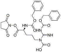 [(S)-5-[(2,5-Dioxo-1-pyrrolidinyl)oxy]-5-oxo-4-[[(benzyloxy)carbonyl]amino]pentyl][imino[[(benzyloxy)carbonyl]amino]methyl]carbamic acid CAS#: 50715-13-4