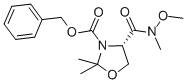 (S)-BENZYL 4-(N-METHOXY-N-METHYLCARBAMOYL)-2,2-DIMETHYLOXAZOLIDINE-3-CARBOXYLATE CAS#: 412917-35-2