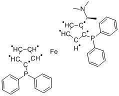 (S)-N,N-DIMETHYL-1-[(R)-1',2-BIS(DIPHENYLPHOSPHINO)FERROCENYL]ETHYLAMINE CAS#: 55650-59-4