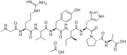 SAR-ARG-VAL-TYR-ILE-HIS-PRO-ALA ACETATE SALT CAS#: 53935-10-7