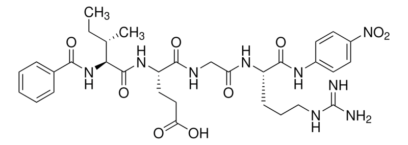 Structure-of-Bz-Ile-Glu-Gly-Arg-pNA∙-Free-Base-CAS-59068-47-2