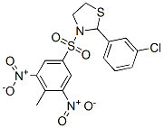 Thiazolidine, 2-(3-chlorophenyl)-3-[(4-methyl-3,5-dinitrophenyl)sulfonyl]- (9CI) CAS#: 477489-69-3