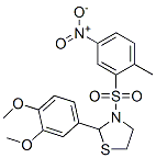 Thiazolidine, 2-(3,4-dimethoxyphenyl)-3-[(2-methyl-5-nitrophenyl)sulfonyl]- (9CI) CAS#: 477515-85-8