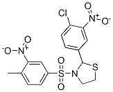 Thiazolidine, 2-(4-chloro-3-nitrophenyl)-3-[(4-methyl-3-nitrophenyl)sulfonyl]- (9CI) CAS#: 477516-27-1