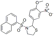Thiazolidine, 2-(4-methoxy-3-nitrophenyl)-3-(1-naphthalenylsulfonyl)- (9CI) CAS#: 537678-25-4