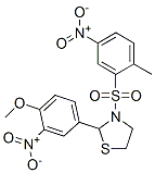 Thiazolidine, 2-(4-methoxy-3-nitrophenyl)-3-[(2-methyl-5-nitrophenyl)sulfonyl]- (9CI) CAS#: 477515-83-6