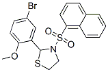 Thiazolidine, 2-(5-bromo-2-methoxyphenyl)-3-(1-naphthalenylsulfonyl)- (9CI) CAS#: 537678-21-0
