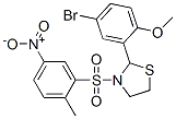 Thiazolidine, 2-(5-bromo-2-methoxyphenyl)-3-[(2-methyl-5-nitrophenyl)sulfonyl]- (9CI) CAS#: 477515-87-0