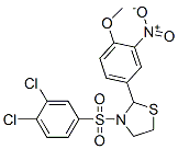 Thiazolidine, 3-[(3,4-dichlorophenyl)sulfonyl]-2-(4-methoxy-3-nitrophenyl)- (9CI) CAS#: 497234-90-9