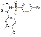 Thiazolidine, 3-[(4-bromophenyl)sulfonyl]-2-(4-methoxy-3-methylphenyl)- (9CI) CAS#: 477515-76-7