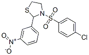 Thiazolidine, 3-[(4-chlorophenyl)sulfonyl]-2-(3-nitrophenyl)- (9CI) CAS#: 477515-64-3