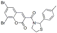 Thiazolidine, 3-[(6,8-dibromo-2-oxo-2H-1-benzopyran-3-yl)carbonyl]-2-(4-methylphenyl)- (9CI) CAS#: 537677-91-1