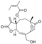 (Z)-2-Methyl-2-butenoic acid (3aR,4R,6R,10Z,11aR)-2,3,3a,4,5,6,7,11a-octahydro-10-hydroxymethyl-6-methyl-3-methylene-2,7-dioxo-6,9-epoxycyclodeca[b]furan-4-yl ester CAS#: 59481-48-0