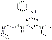(Z)-N-phenyl-4-(piperidin-1-yl)-6-(2-(quinuclidin-3-ylidene)hydrazinyl)-1,3,5-triazin-2-aMine CAS#: 455325-51-6