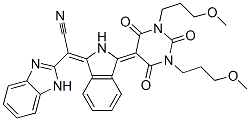 alpha-[2,3-dihydro-3-[tetrahydro-1,3-bis(3-methoxypropyl)-2,4,6-trioxo-5(2H)-pyrimidin-ylidene]-1H-isoindol-1-ylidene]-1H-benzimidazole-2-acetonitrile CAS#: 56195-27-8