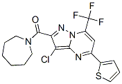 azepan-1-yl-[7-chloro-4-thiophen-2-yl-2-(trifluoromethyl)-1,5,9-triazabicyclo[4.3.0]nona-2,4,6,8-tetraen-8-yl]methanone CAS#: 5678-77-3