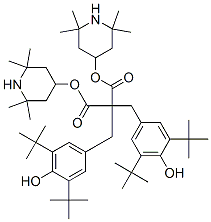bis(2,2,6,6,-tetramethyl-4-piperidyl) bis[[3,5-bis(1,1-dimethylethyl)-4-hydroxyphenyl]methyl]malonate CAS#: 56677-69-1