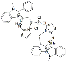 bis[3-(3-amino-3-oxopropyl)-2-[(1-methyl-2-phenyl-1H-indol-3-yl)azo]thiazolium] tetrachlorozincate(2-) CAS#: 50905-71-0
