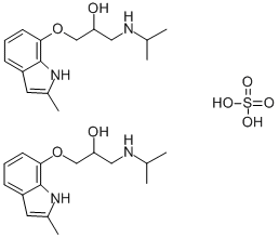bis[4-[2-hydroxy-3-(isopropylamino)propoxy]-2-methyl-1H-indole] sulphate CAS#: 56396-94-2