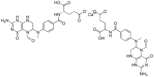 calcium (2S)-2-[[4-[(2-amino-5-formyl-4-oxo-1,6,7,8-tetrahydropteridin-6-yl)methylamino]benzoyl]amino]pentanedioate CAS#: 6209-45-6