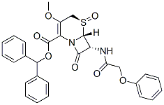 diphenylmethyl [5R-(5alpha,6alpha,7beta)]-3-methoxy-8-oxo-7-(phenoxyacetamido)-5-thia-1-azabicyclo[4.2.0]oct-2-ene-2-carboxylate 5-oxide CAS#: 57562-03-5