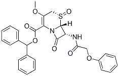 diphenylmethyl [5S-(5alpha,6beta,7alpha)]-3-methoxy-8-oxo-7-(phenoxyacetamido)-5-thia-1-azabicyclo[4.2.0]oct-2-ene-2-carboxylate 5-oxide CAS#: 57562-02-4