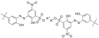 dipotassium 3-[[5-(tert-butyl)-2-hydroxyphenyl]azo]-2-hydroxy-5-nitrobenzenesulphonate CAS#: 6408-99-7