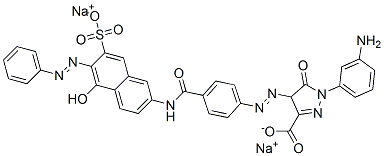 disodium 1-(3-aminophenyl)-4,5-dihydro-4-[[4-[[[5-hydroxy-6-(phenylazo)-7-sulphonato-2-naphthyl]amino]carbonyl]phenyl]azo]-5-oxo-1H-pyrazole-3-carboxylate CAS#: 5852-25-5