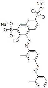 disodium 3-hydroxy-4-[[2-methyl-4-[(o-tolyl)azo]phenyl]azo]naphthalene-2,7-disulphonate CAS#: 6226-80-8