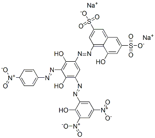 disodium 4-[[2,4-dihydroxy-5-[(2-hydroxy-3,5-dinitrophenyl)azo]-3-[(4-nitrophenyl)azo]phenyl]azo]-5-hydroxynaphthalene-2,7-disulphonate CAS#: 6637-87-2