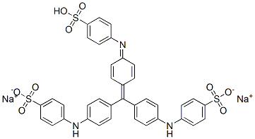 disodium 4-[[4-[bis[4-[(4-sulphonatophenyl)amino]phenyl]methylene]cyclohexa-2,5-dien-1-ylidene]amino]benzenesulphonate CAS#: 6415-98-1